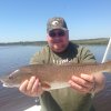 shallow red on inshore fishing charter